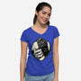 Black And White Cats-Womens-V-Neck-Tee-momma_gorilla