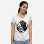 Black And White Cats-Womens-V-Neck-Tee-momma_gorilla
