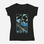 Hoth Ski Resort-Womens-V-Neck-Tee-sebasebi