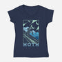 Hoth Ski Resort-Womens-V-Neck-Tee-sebasebi