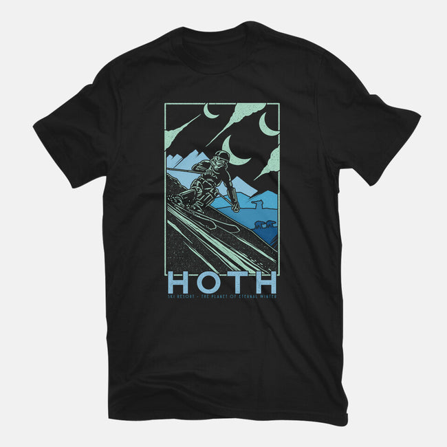 Hoth Ski Resort-Womens-Fitted-Tee-sebasebi