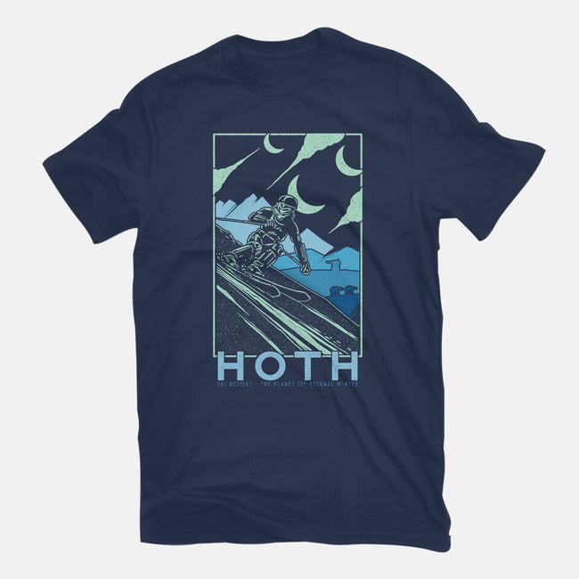 Hoth Ski Resort-Womens-Fitted-Tee-sebasebi
