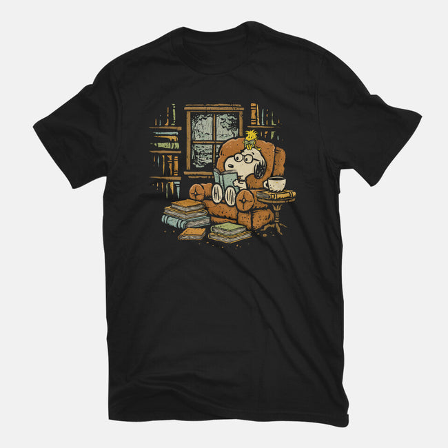 Rainy Day Reading-Mens-Basic-Tee-kg07