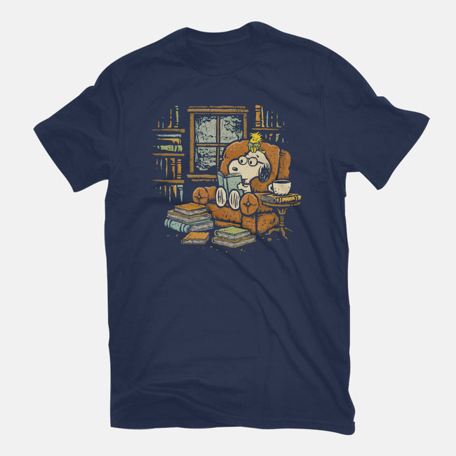 Rainy Day Reading-Mens-Basic-Tee-kg07