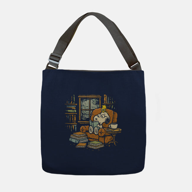 Rainy Day Reading-None-Adjustable Tote-Bag-kg07