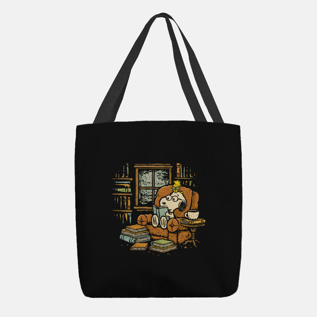 Rainy Day Reading-None-Basic Tote-Bag-kg07