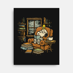 Rainy Day Reading-None-Stretched-Canvas-kg07