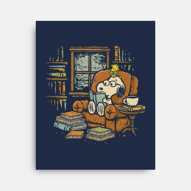Rainy Day Reading-None-Stretched-Canvas-kg07