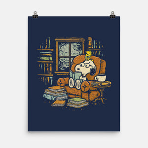 Rainy Day Reading-None-Matte-Poster-kg07
