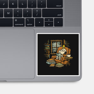 Rainy Day Reading-None-Glossy-Sticker-kg07