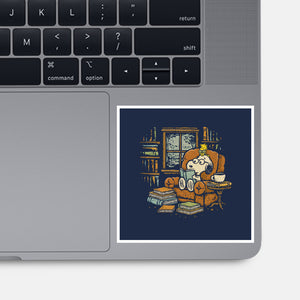 Rainy Day Reading-None-Glossy-Sticker-kg07
