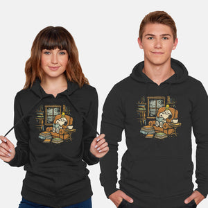 Rainy Day Reading-Unisex-Pullover-Sweatshirt-kg07