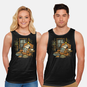 Rainy Day Reading-Unisex-Basic-Tank-kg07
