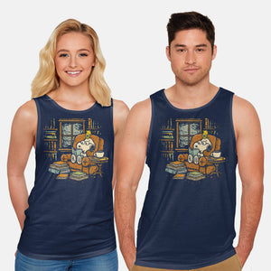 Rainy Day Reading-Unisex-Basic-Tank-kg07