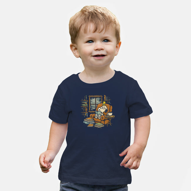 Rainy Day Reading-Baby-Basic-Tee-kg07