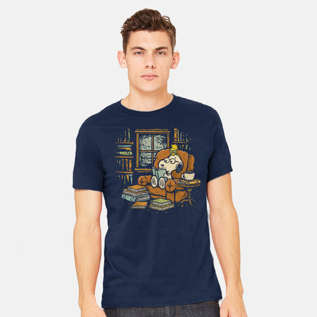 Rainy Day Reading-Mens-Heavyweight-Tee-kg07