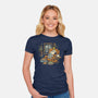 Rainy Day Reading-Womens-Fitted-Tee-kg07