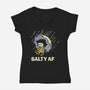 Salty AF-Womens-V-Neck-Tee-kg07