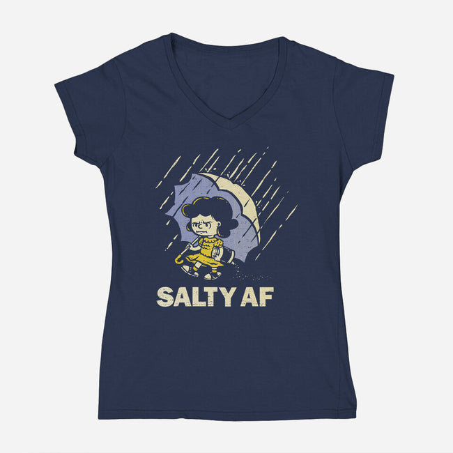 Salty AF-Womens-V-Neck-Tee-kg07