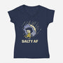 Salty AF-Womens-V-Neck-Tee-kg07