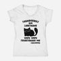 Very Very Frightening-Womens-V-Neck-Tee-kg07