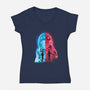 Heartsteel Sisters-Womens-V-Neck-Tee-hypertwenty