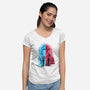 Heartsteel Sisters-Womens-V-Neck-Tee-hypertwenty