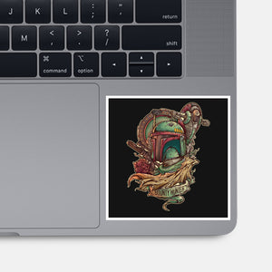 The Real Bounty Hunter-None-Glossy-Sticker-jmlfreeman