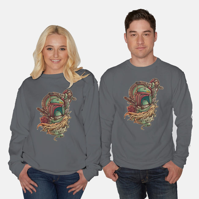 The Real Bounty Hunter-Unisex-Crew Neck-Sweatshirt-jmlfreeman