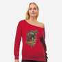 The Real Bounty Hunter-Womens-Off Shoulder-Sweatshirt-jmlfreeman