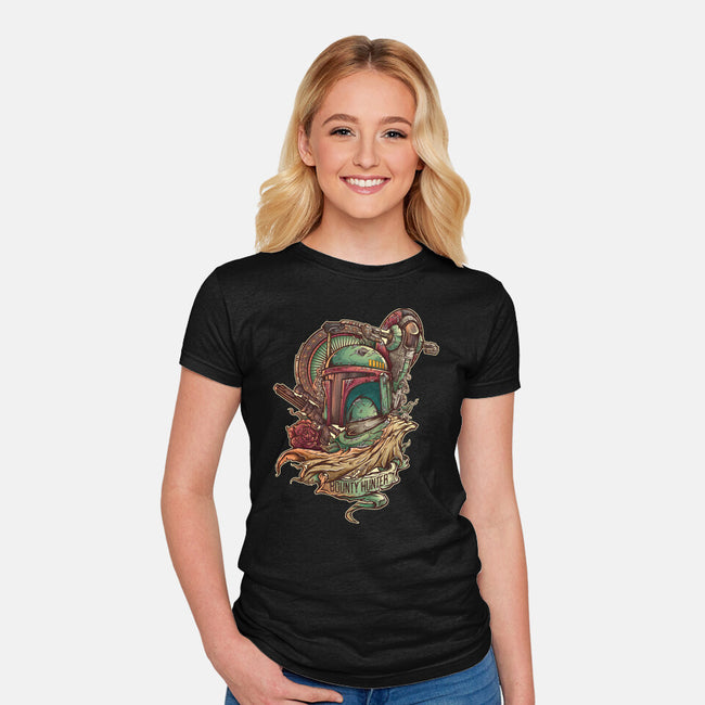 The Real Bounty Hunter-Womens-Fitted-Tee-jmlfreeman