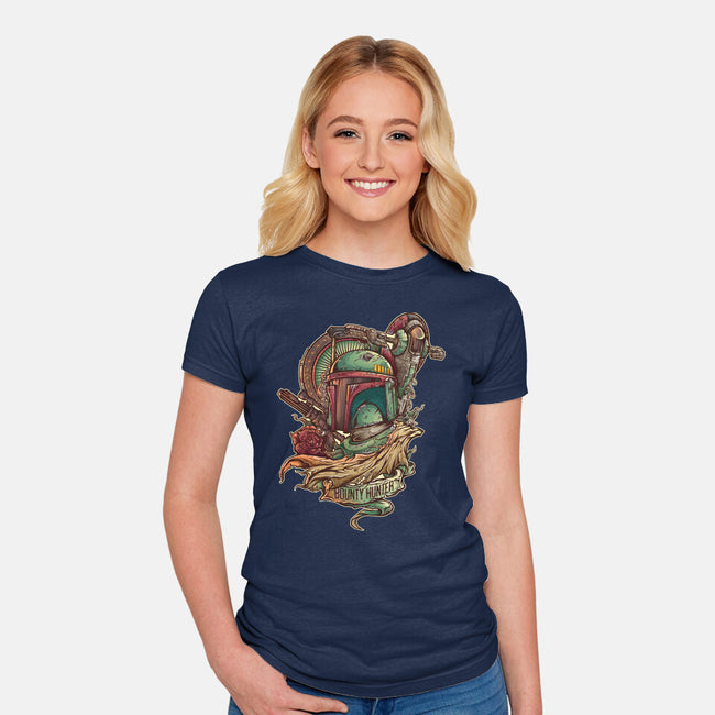 The Real Bounty Hunter-Womens-Fitted-Tee-jmlfreeman