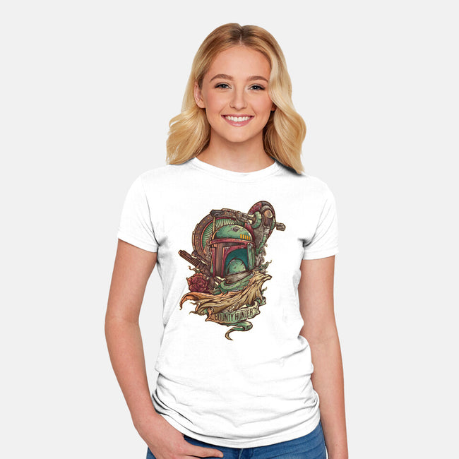 The Real Bounty Hunter-Womens-Fitted-Tee-jmlfreeman