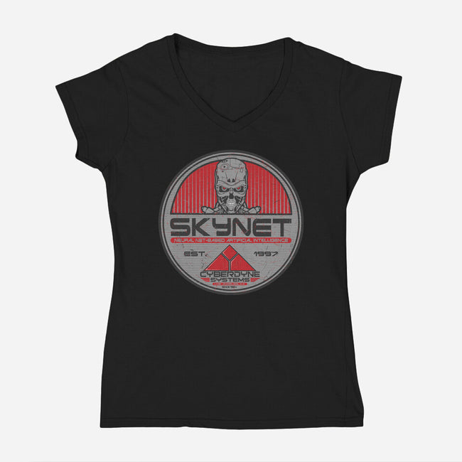 Skynet-Womens-V-Neck-Tee-CarloJ1956