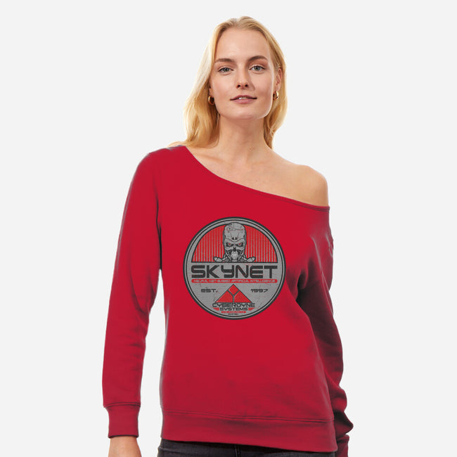 Skynet-Womens-Off Shoulder-Sweatshirt-CarloJ1956