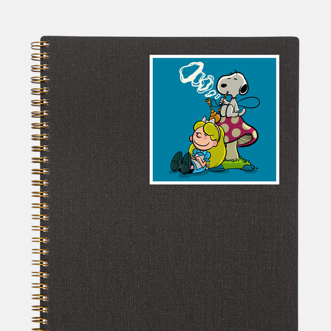 A Beagle In Wonderland-None-Glossy-Sticker-zascanauta