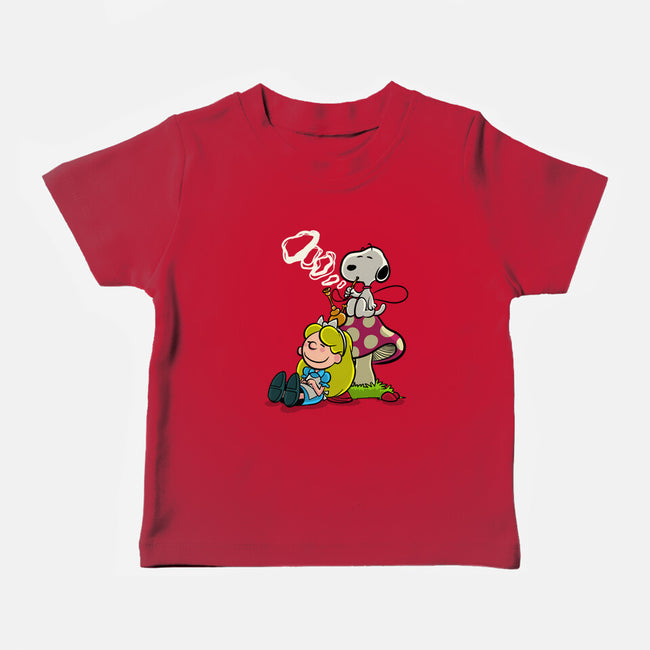 A Beagle In Wonderland-Baby-Basic-Tee-zascanauta