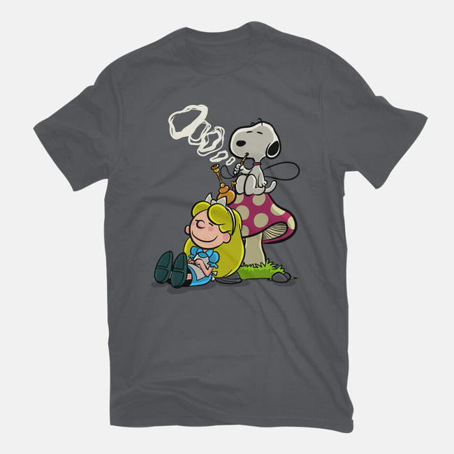 A Beagle In Wonderland-Mens-Basic-Tee-zascanauta
