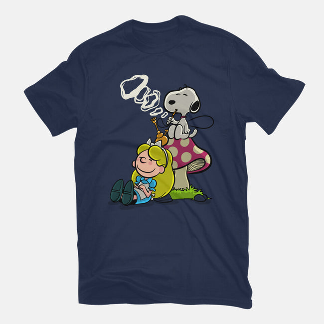 A Beagle In Wonderland-Mens-Basic-Tee-zascanauta