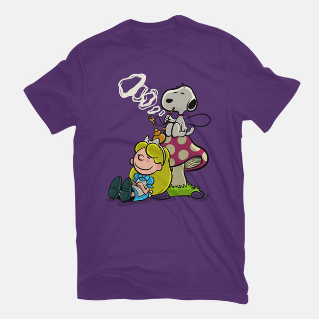 A Beagle In Wonderland-Mens-Basic-Tee-zascanauta