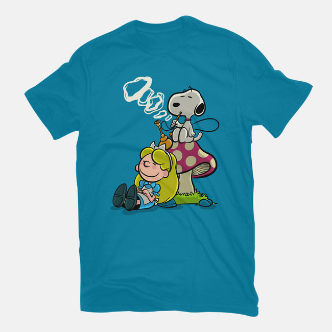 A Beagle In Wonderland-Mens-Basic-Tee-zascanauta