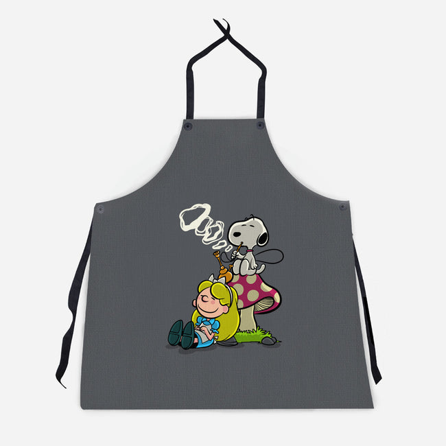 A Beagle In Wonderland-Unisex-Kitchen-Apron-zascanauta