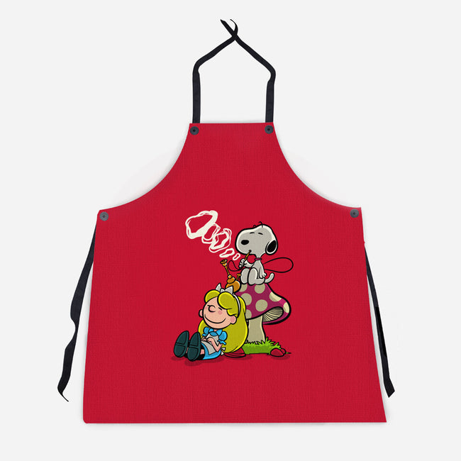 A Beagle In Wonderland-Unisex-Kitchen-Apron-zascanauta