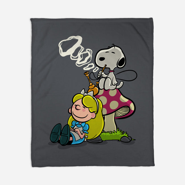 A Beagle In Wonderland-None-Fleece-Blanket-zascanauta