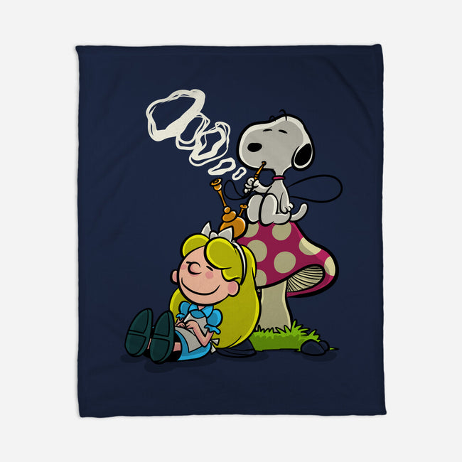 A Beagle In Wonderland-None-Fleece-Blanket-zascanauta