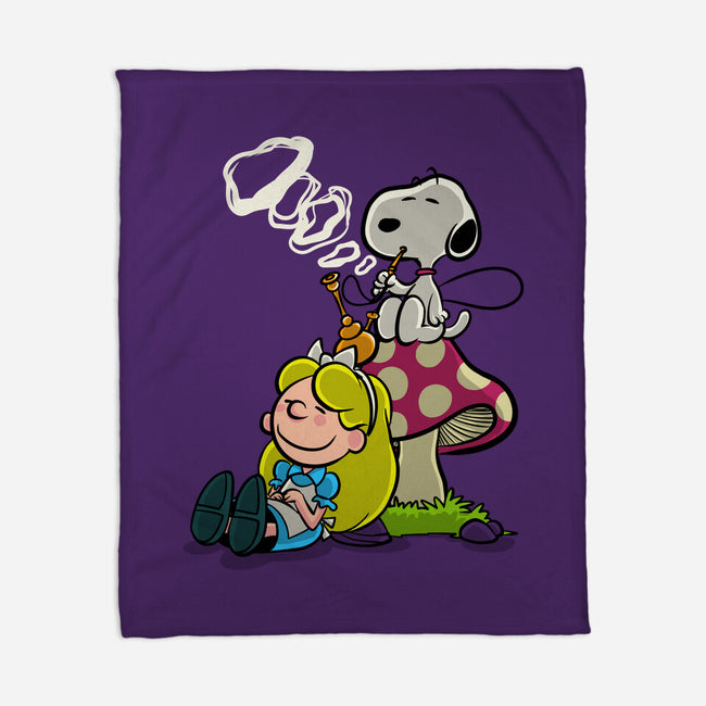 A Beagle In Wonderland-None-Fleece-Blanket-zascanauta