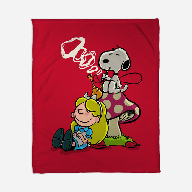 A Beagle In Wonderland-None-Fleece-Blanket-zascanauta