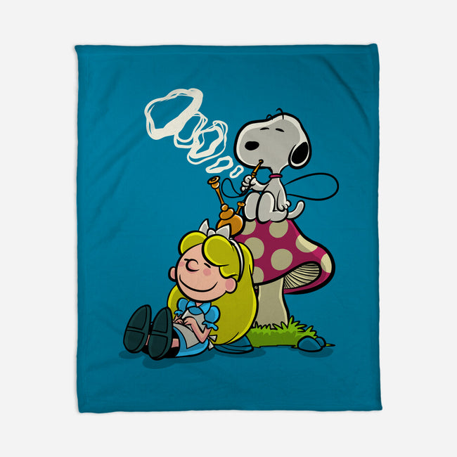 A Beagle In Wonderland-None-Fleece-Blanket-zascanauta