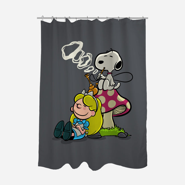 A Beagle In Wonderland-None-Polyester-Shower Curtain-zascanauta