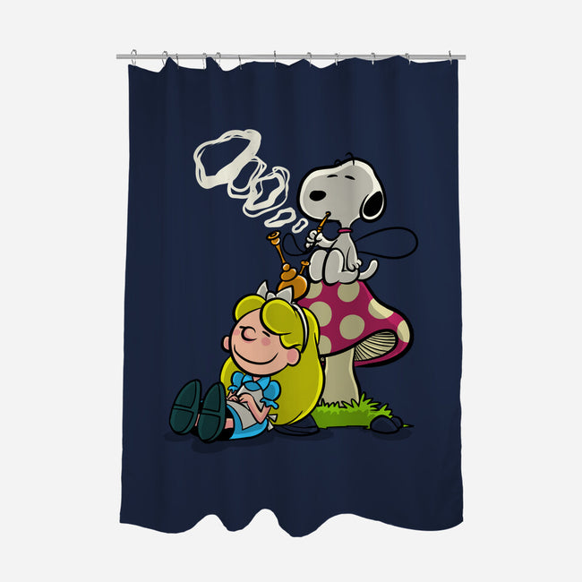 A Beagle In Wonderland-None-Polyester-Shower Curtain-zascanauta